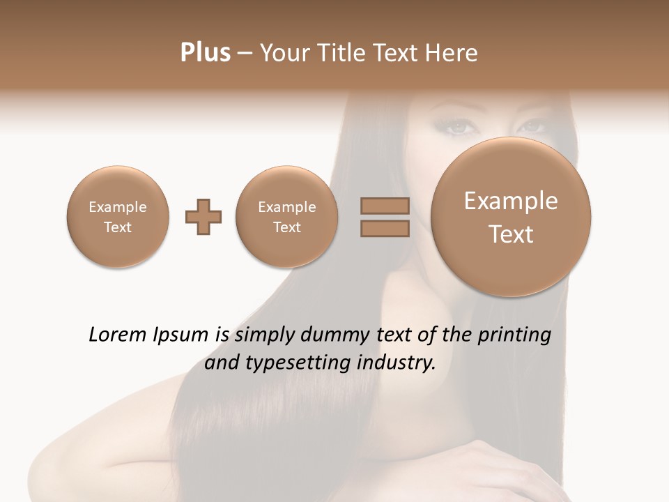 White White Background Hair PowerPoint Template