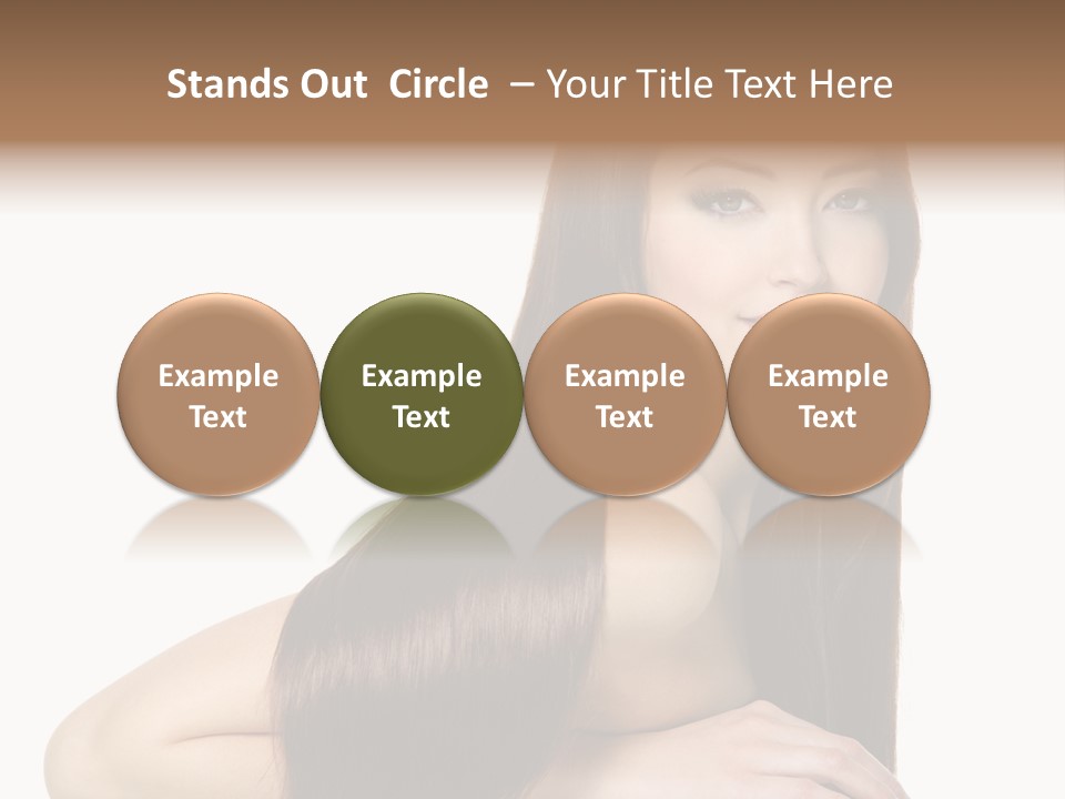 White White Background Hair PowerPoint Template