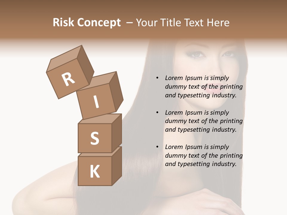 White White Background Hair PowerPoint Template