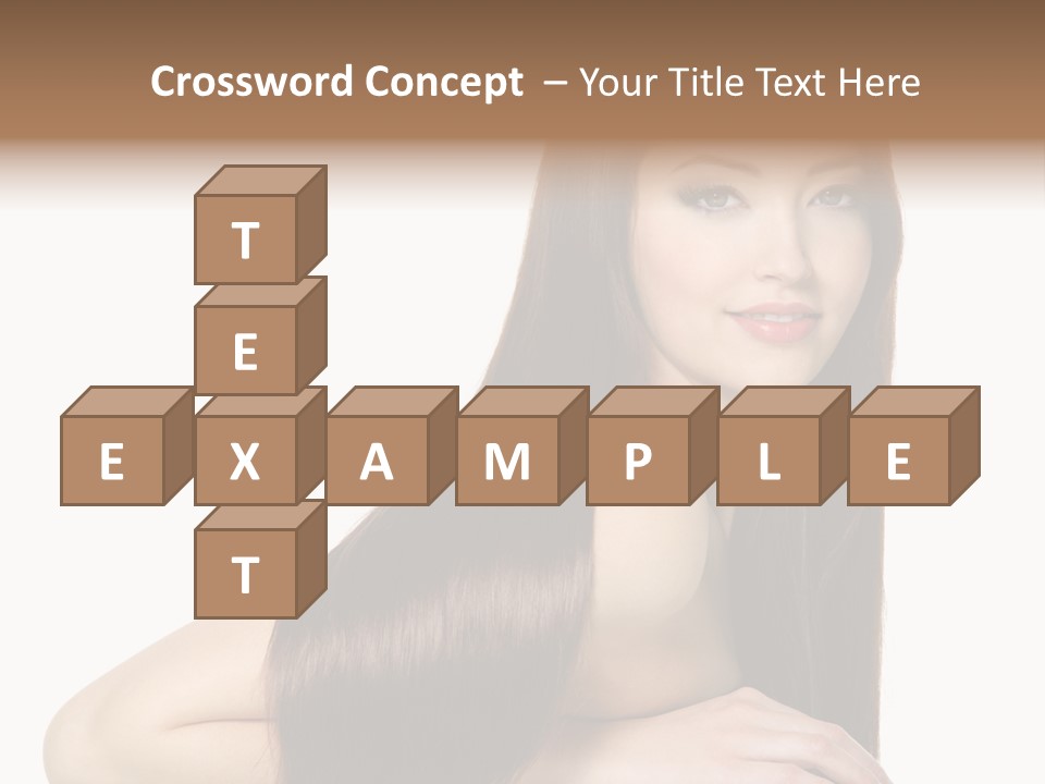 White White Background Hair PowerPoint Template