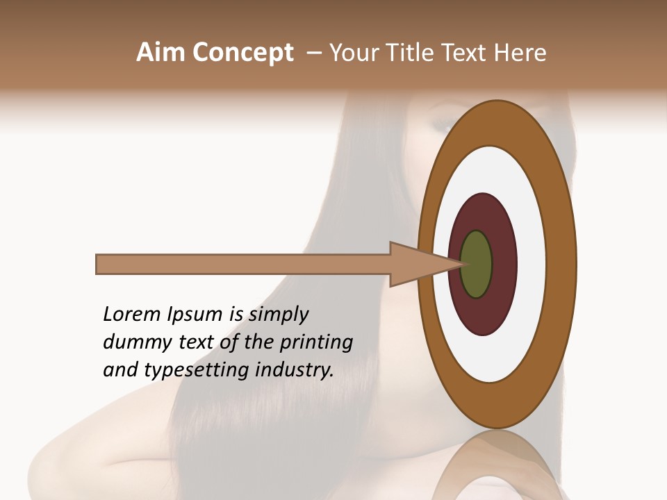 White White Background Hair PowerPoint Template