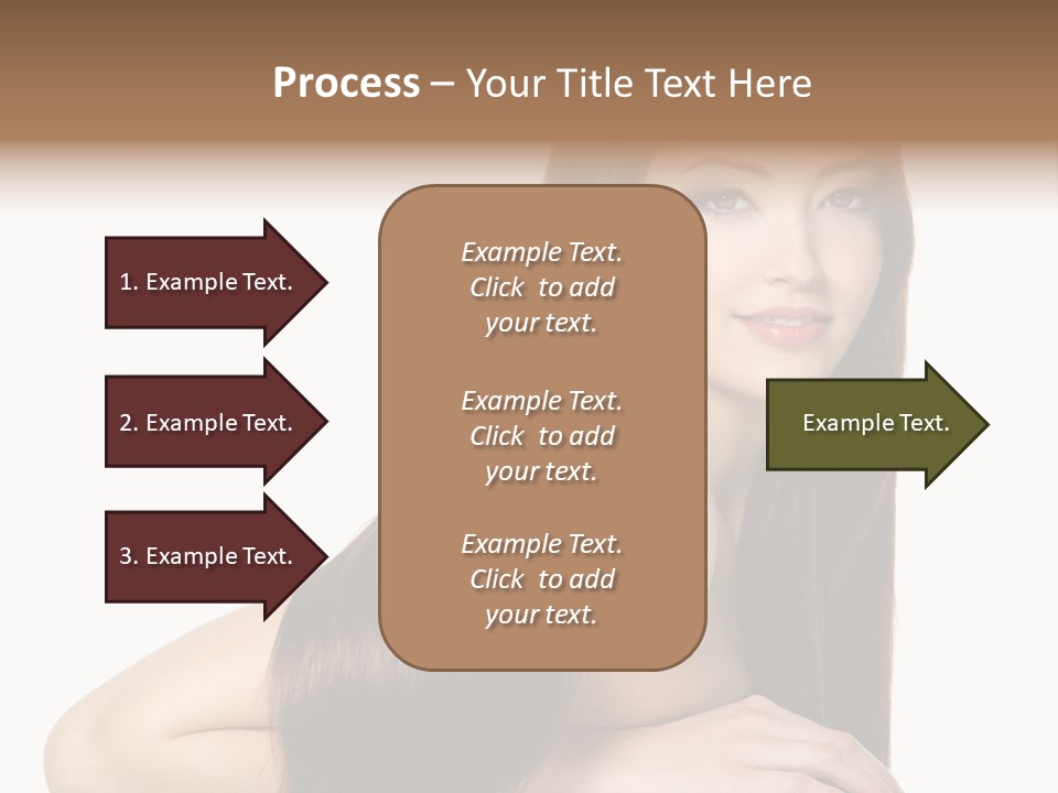 White White Background Hair PowerPoint Template