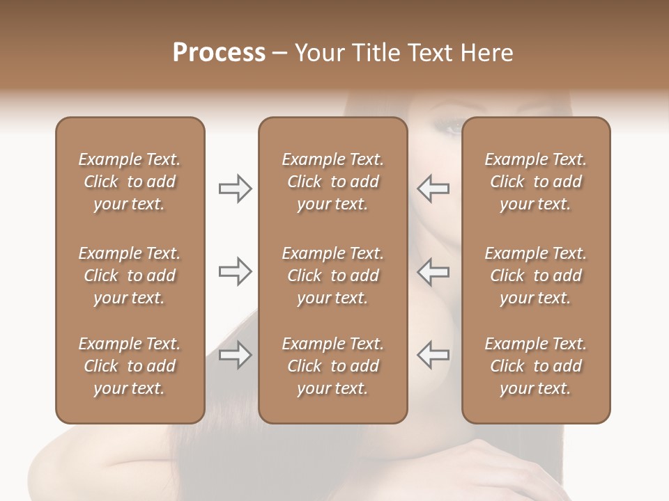 White White Background Hair PowerPoint Template