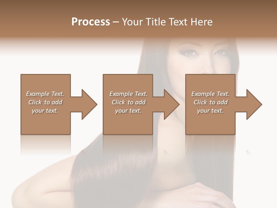 White White Background Hair PowerPoint Template