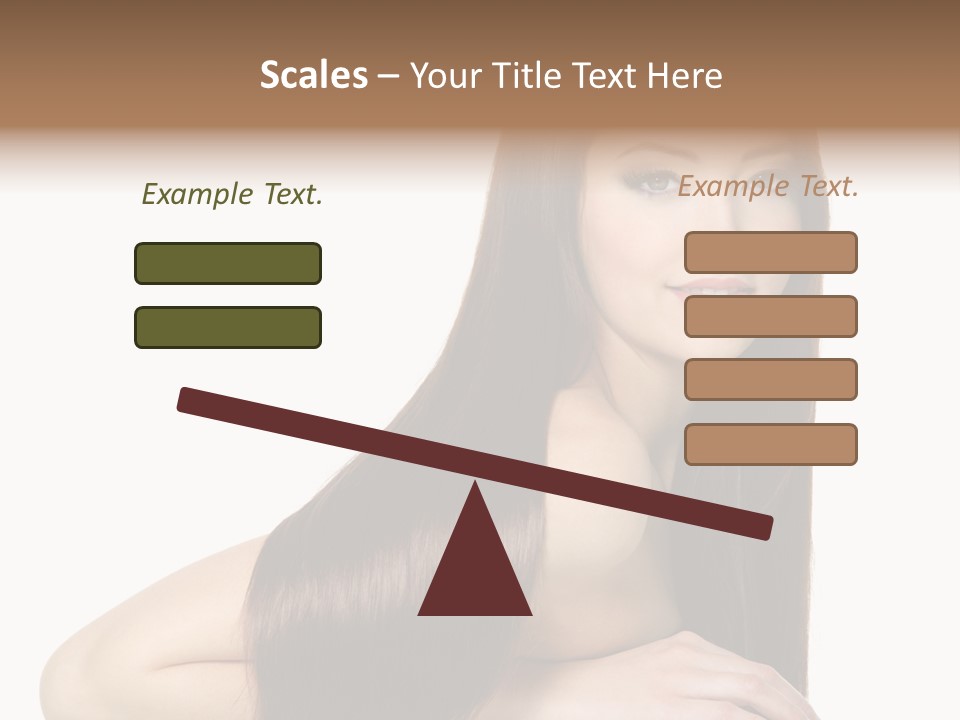 White White Background Hair PowerPoint Template