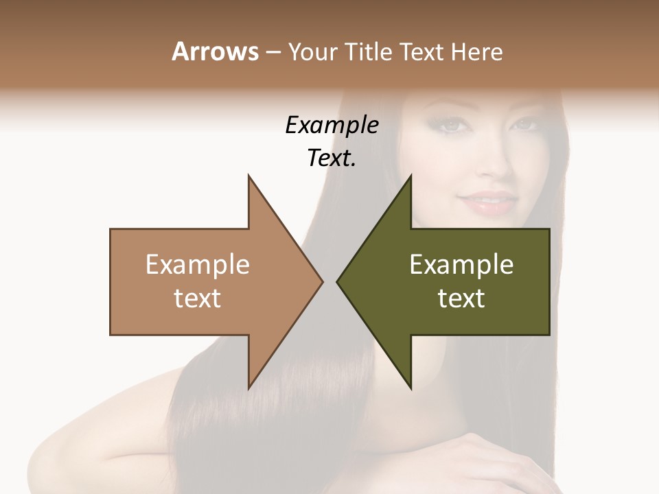 White White Background Hair PowerPoint Template