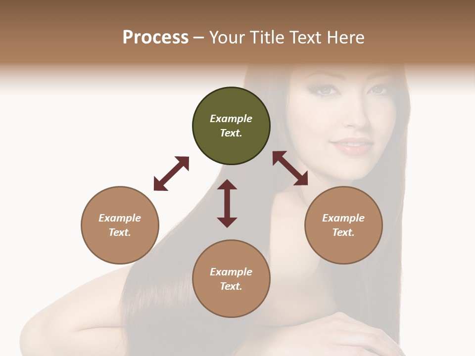 White White Background Hair PowerPoint Template