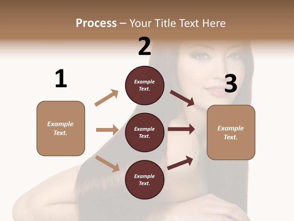 White White Background Hair PowerPoint Template