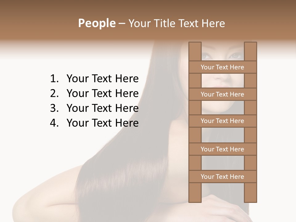 White White Background Hair PowerPoint Template