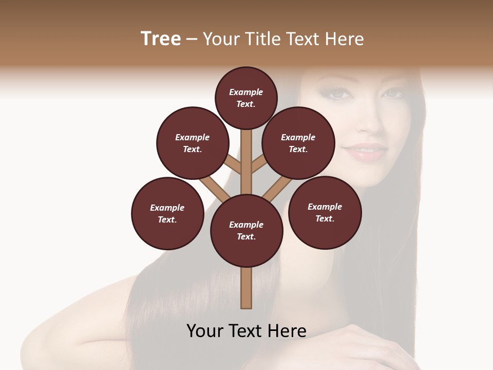 White White Background Hair PowerPoint Template