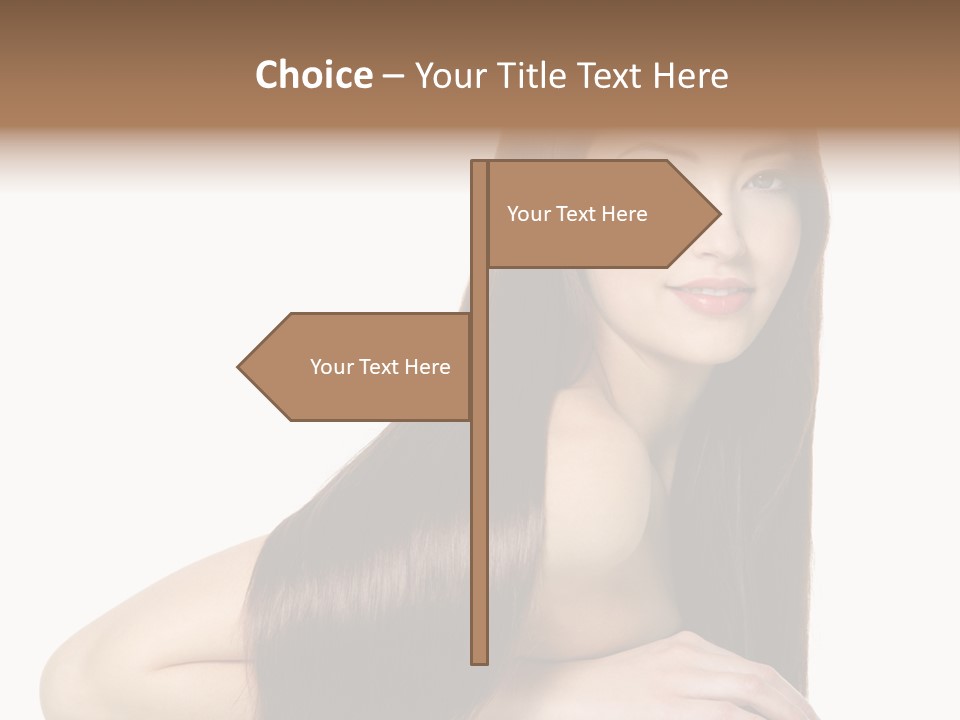 White White Background Hair PowerPoint Template