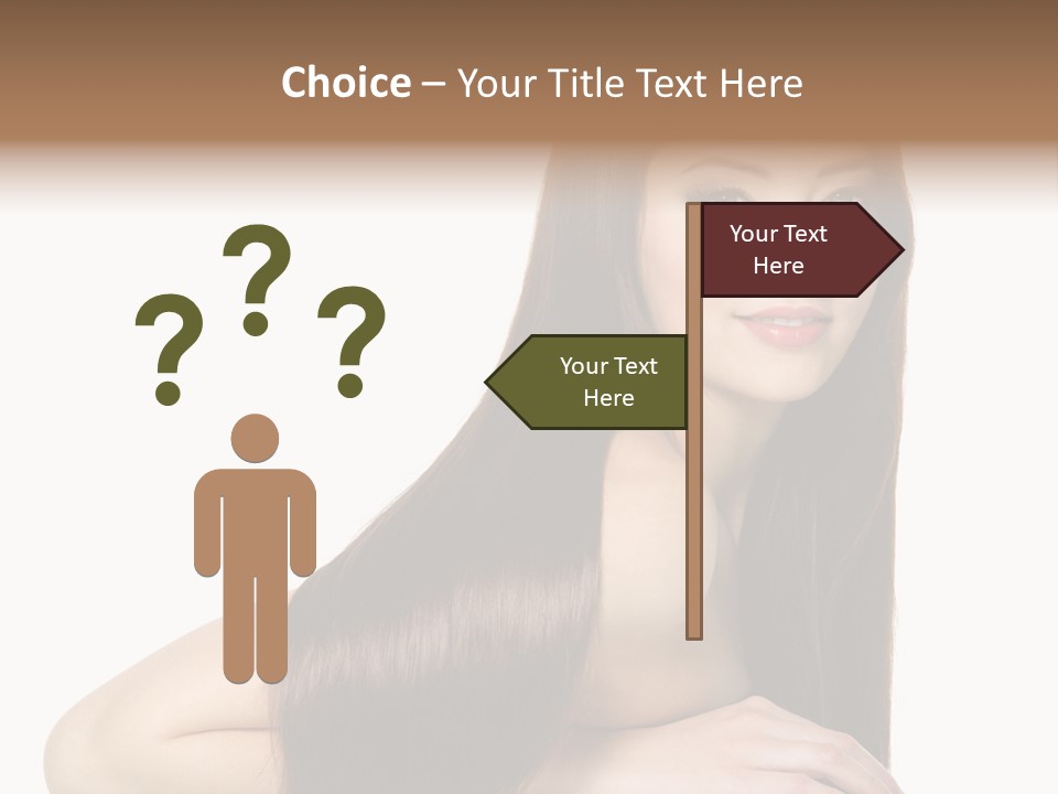 White White Background Hair PowerPoint Template