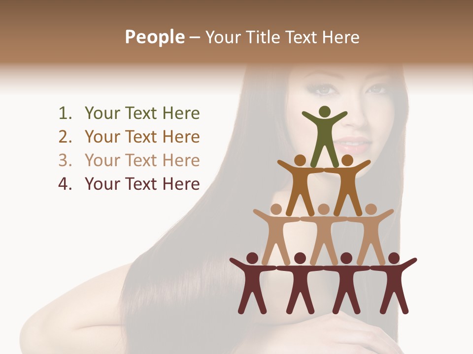 White White Background Hair PowerPoint Template