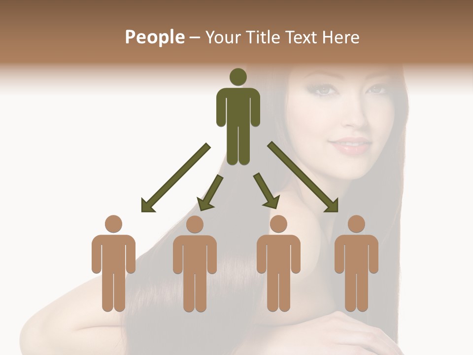 White White Background Hair PowerPoint Template