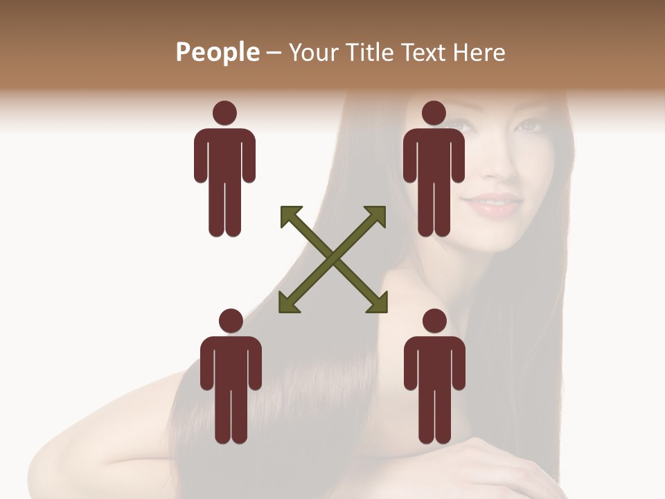 White White Background Hair PowerPoint Template