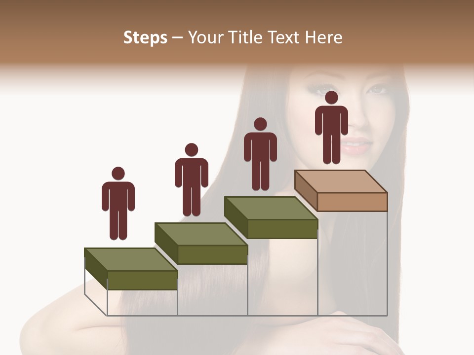 White White Background Hair PowerPoint Template