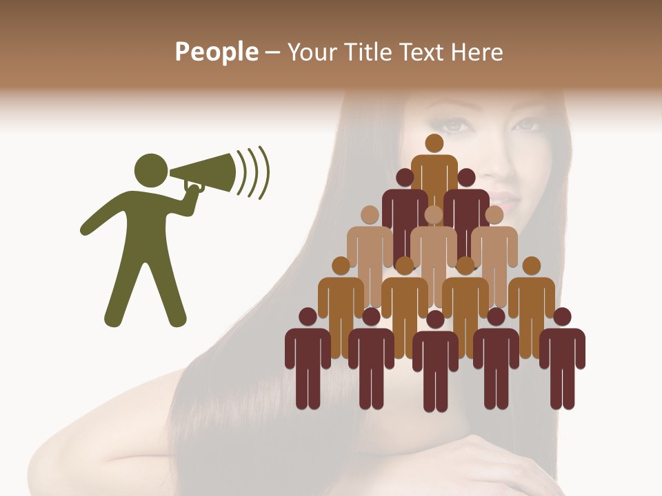 White White Background Hair PowerPoint Template