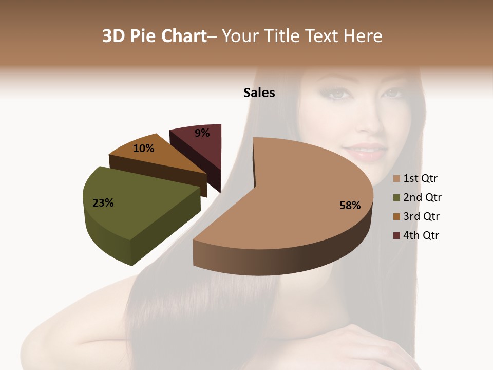 White White Background Hair PowerPoint Template