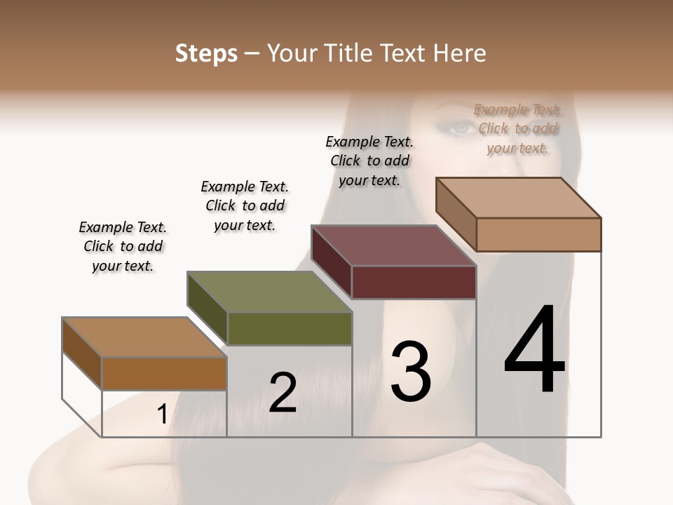 White White Background Hair PowerPoint Template