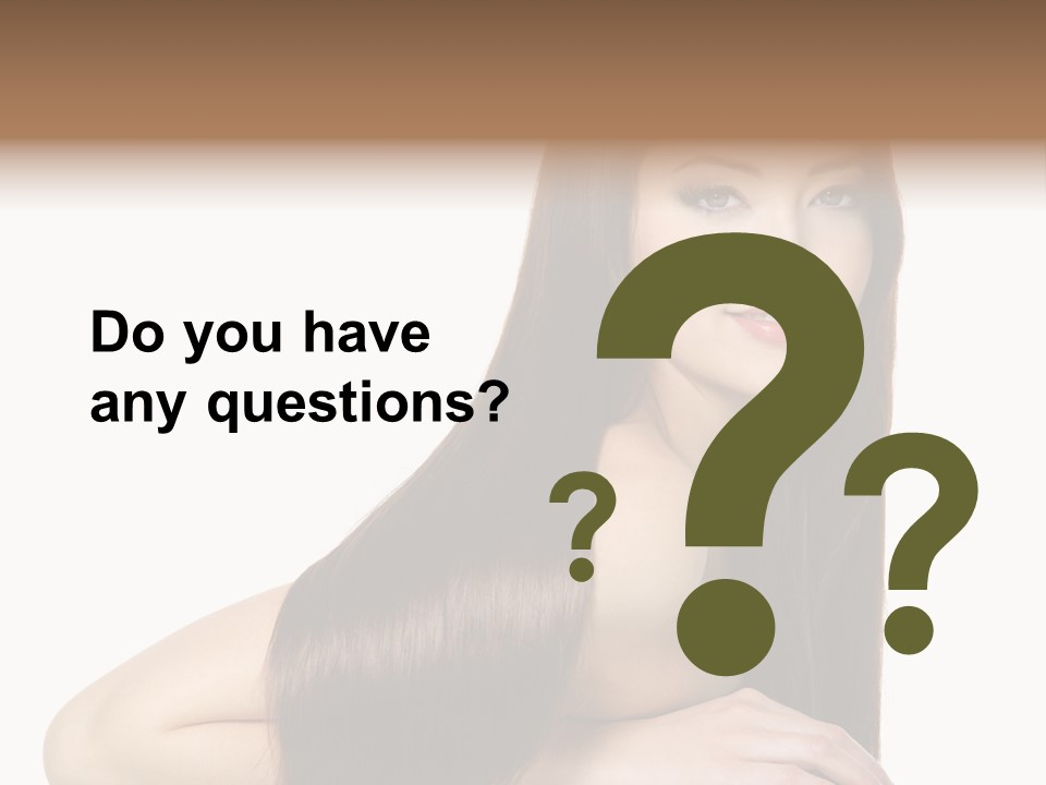 White White Background Hair PowerPoint Template