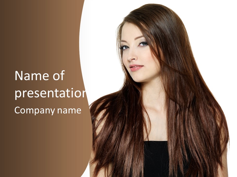 Woman Beauty Horizontal PowerPoint Template