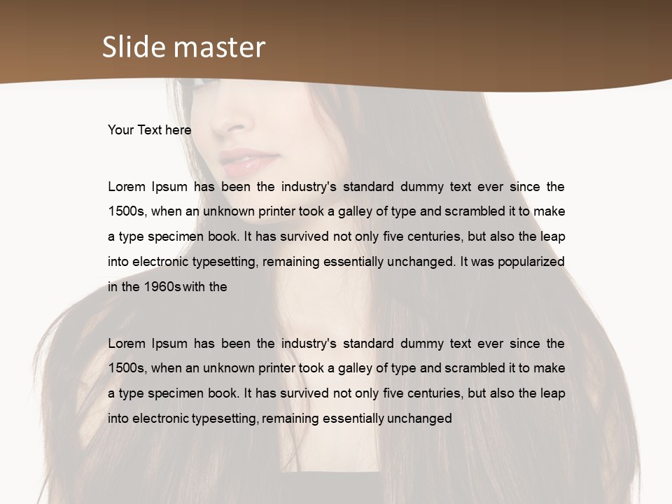 Woman Beauty Horizontal PowerPoint Template