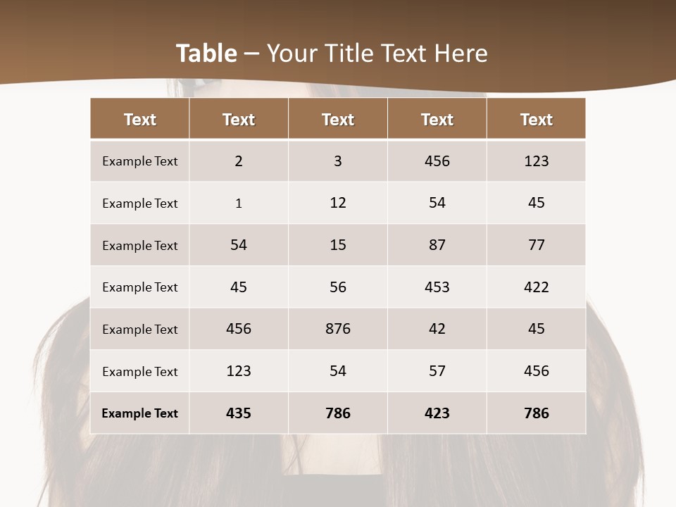 Woman Beauty Horizontal PowerPoint Template