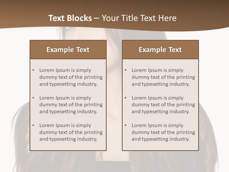 Woman Beauty Horizontal PowerPoint Template