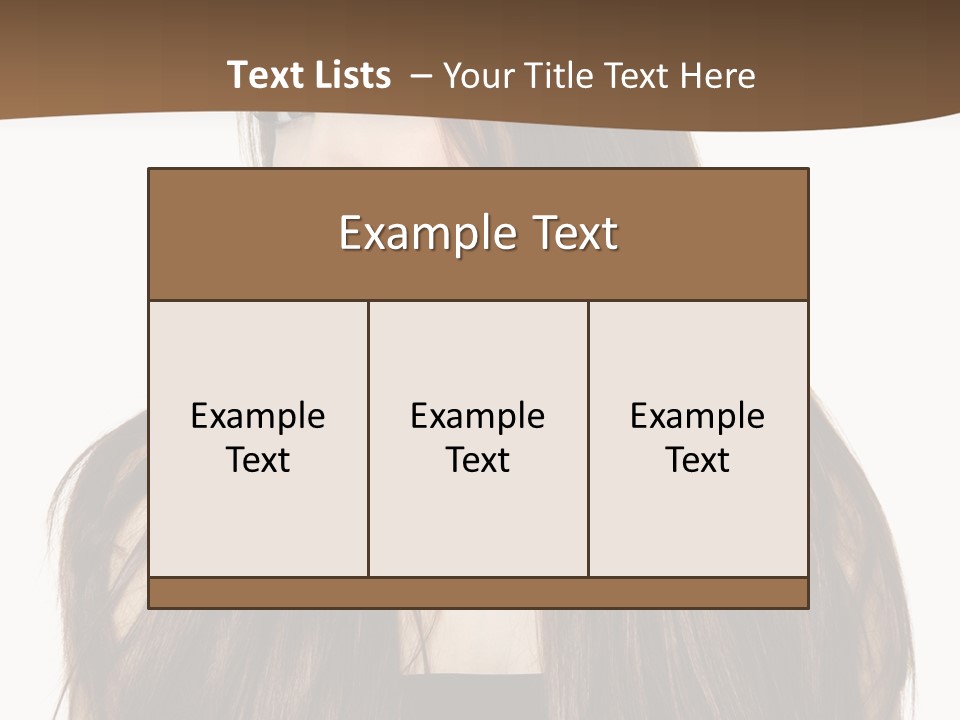 Woman Beauty Horizontal PowerPoint Template