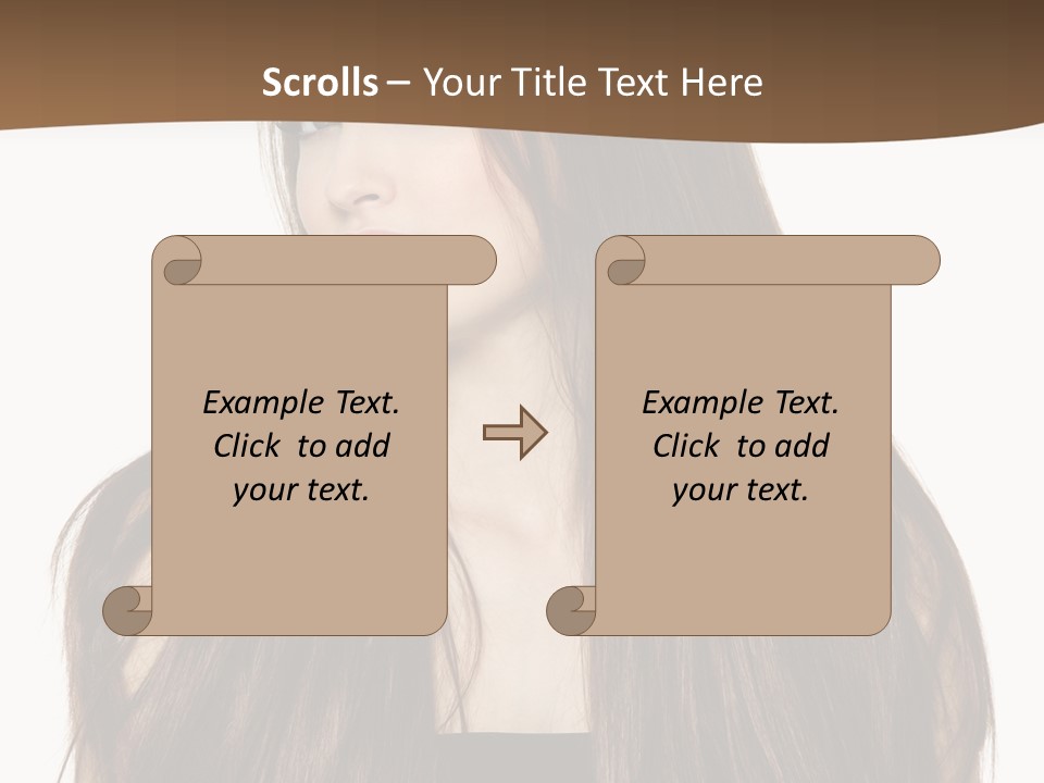 Woman Beauty Horizontal PowerPoint Template
