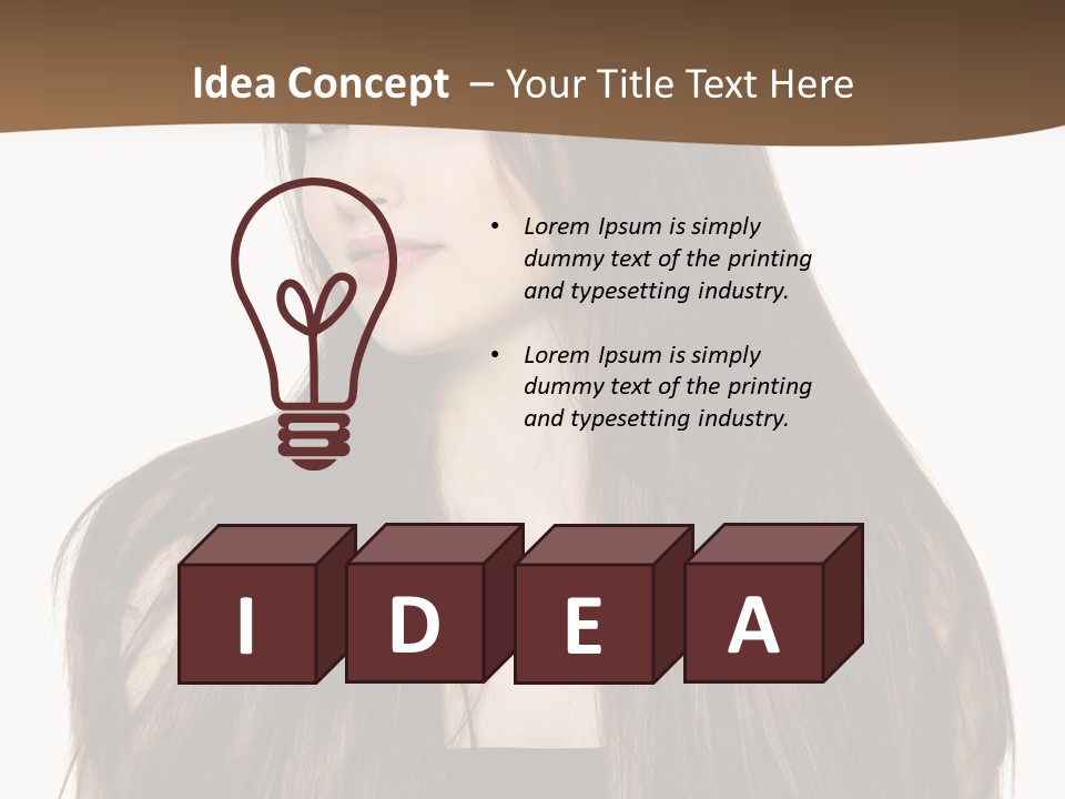 Woman Beauty Horizontal PowerPoint Template