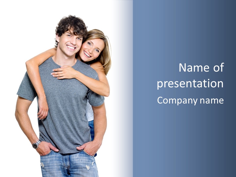 Lover Healthy Caucasian PowerPoint Template