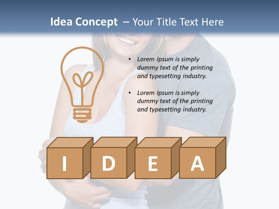 Full Length Young Happiness PowerPoint Template