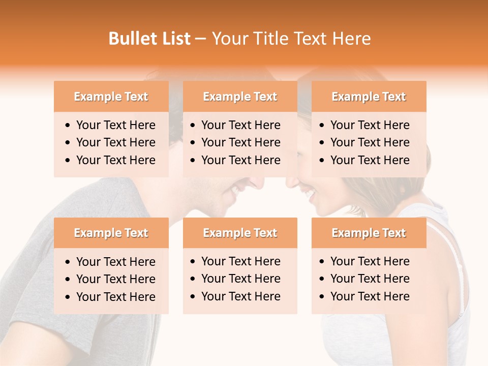 Face Date Happiness PowerPoint Template