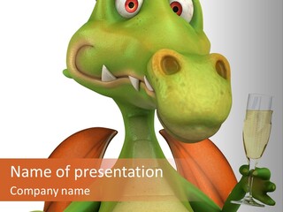 Animal Child White PowerPoint Template