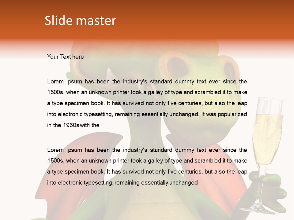 Animal Child White PowerPoint Template