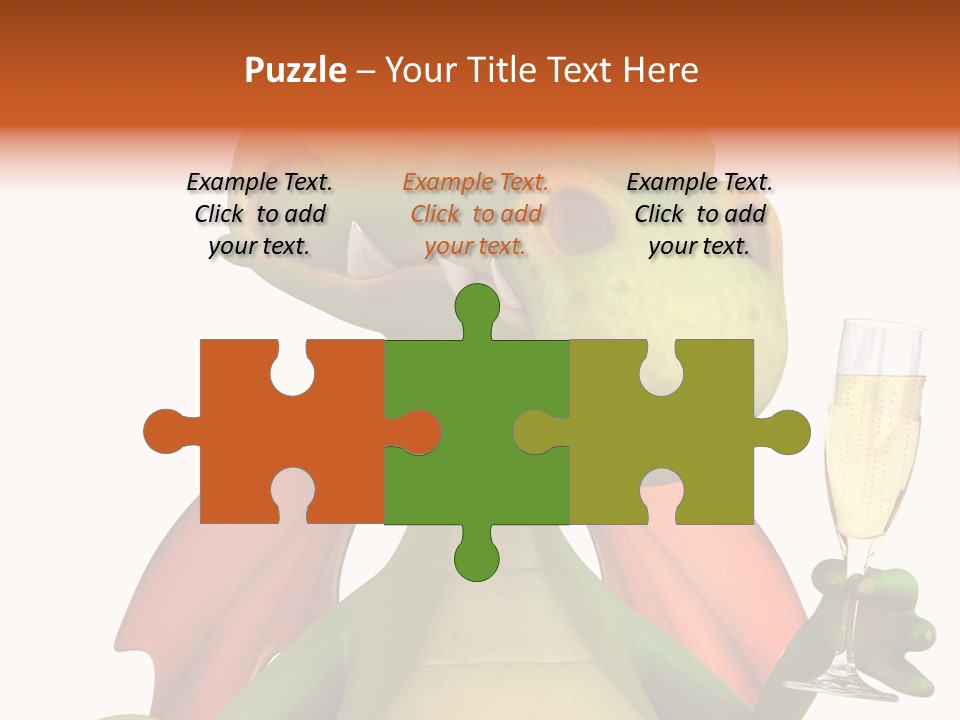 Animal Child White PowerPoint Template