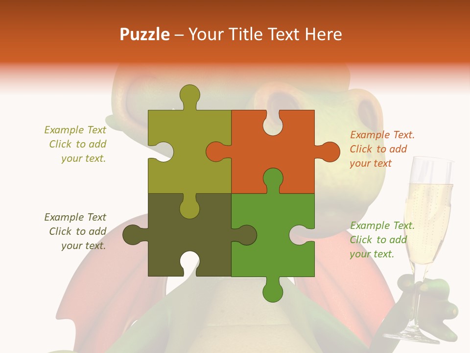 Animal Child White PowerPoint Template