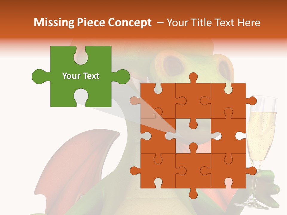 Animal Child White PowerPoint Template