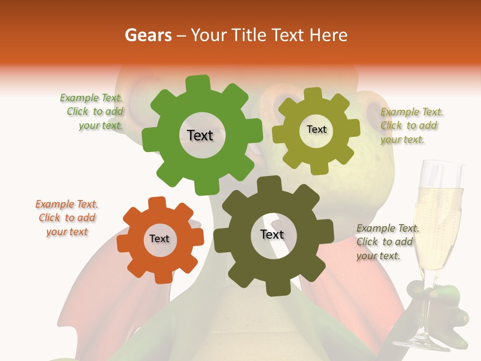 Animal Child White PowerPoint Template