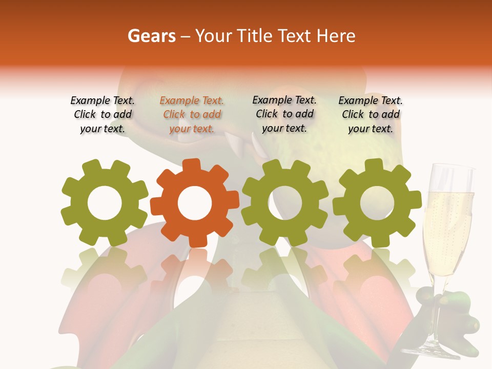 Animal Child White PowerPoint Template