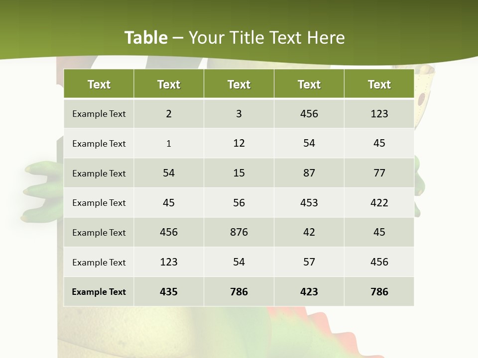 Animal Party Green PowerPoint Template