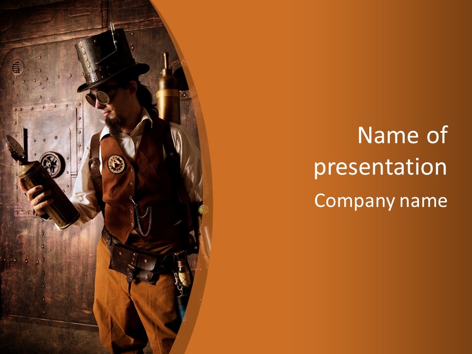 Cyborg Gravure Ornement PowerPoint Template