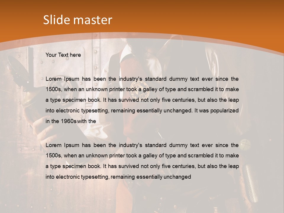 Cyborg Gravure Ornement PowerPoint Template