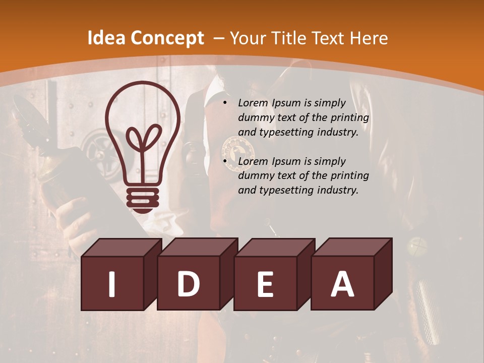 Cyborg Gravure Ornement PowerPoint Template