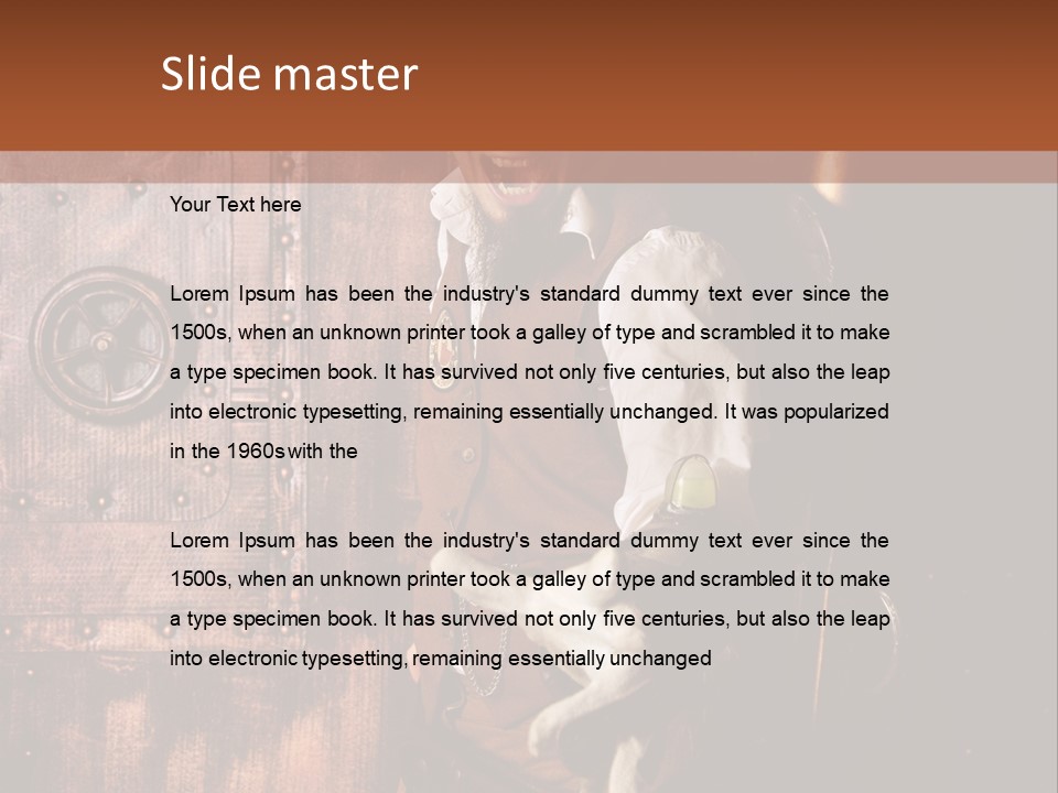 Cyborg Homme Guerrier PowerPoint Template