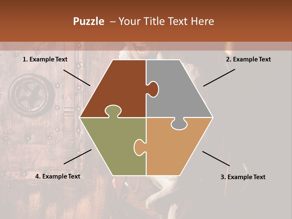 Cyborg Homme Guerrier PowerPoint Template