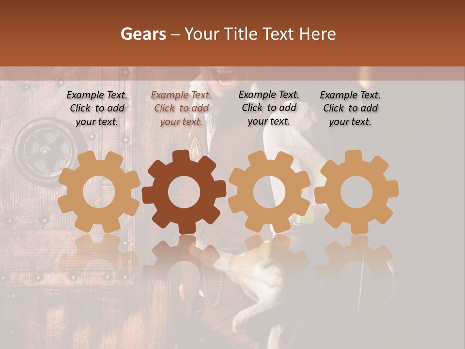 Cyborg Homme Guerrier PowerPoint Template