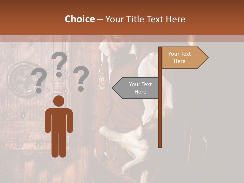 Cyborg Homme Guerrier PowerPoint Template