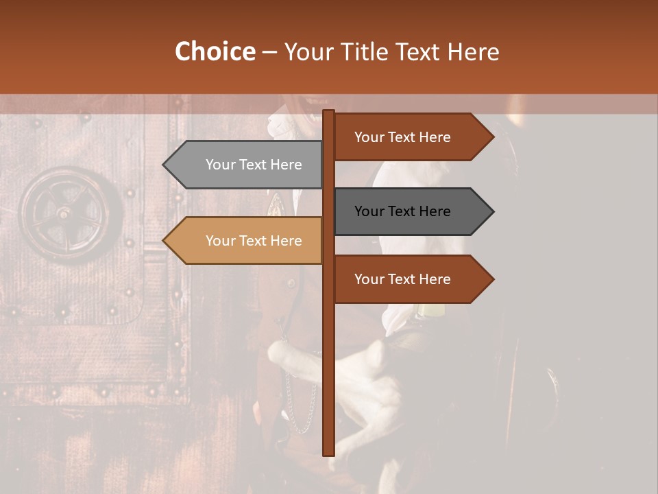 Cyborg Homme Guerrier PowerPoint Template